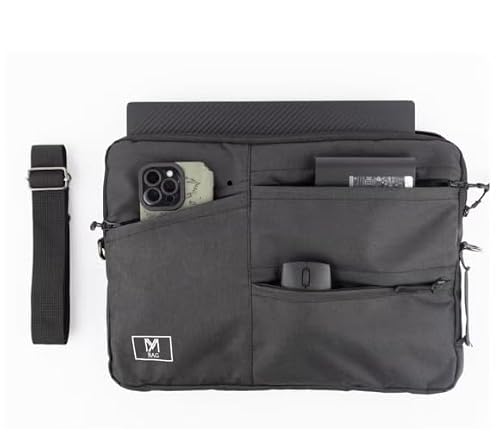 ماي باج حافظة لاب توب للسفر والمدرسة - حافظة واقية مقاومة للماء بتصميم متين وخفيف الوزن، تناسب لابتوب 15.6 بوصة، اسود