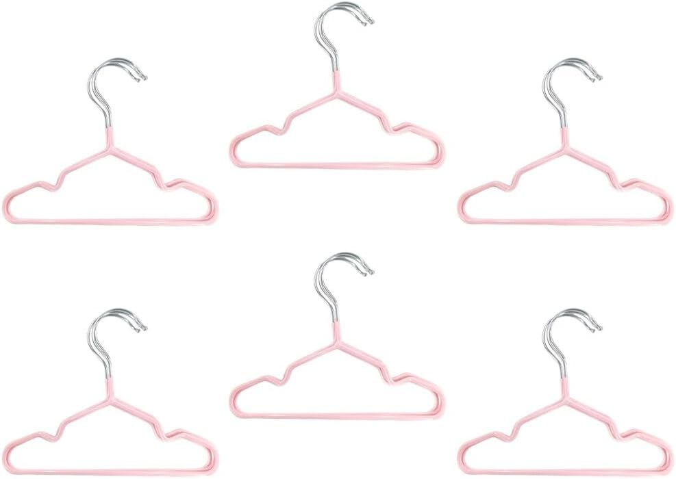 12 Pack Dog Clothes Hangers 7 Inch Wide Non-Slip Metal Pet Clothes Hangers Cat Clothing Holder Coat Hanger for Small Dogs Cats Puppy Chihuahuas (Beige)