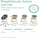 Foto di Bebeconfort Timba 2 Seggiolone + Cuscino, 110 kg, Natural Wood + Beige