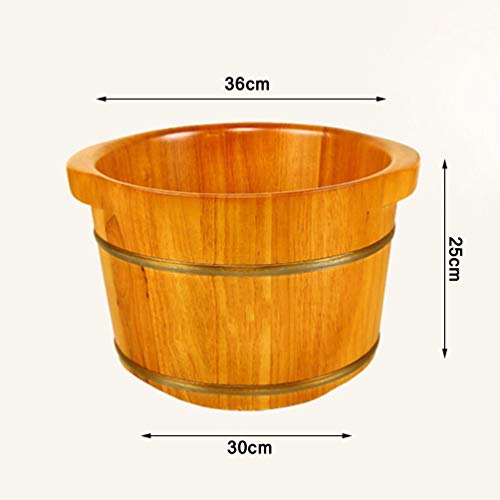 Tina de pie de madera para baño y spa de pies grandes miniatura 6