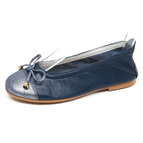 Clarys E7804 Ballerina Bimba blu Scarpe Leather Shoe Baby Kid Girl [28] Cover