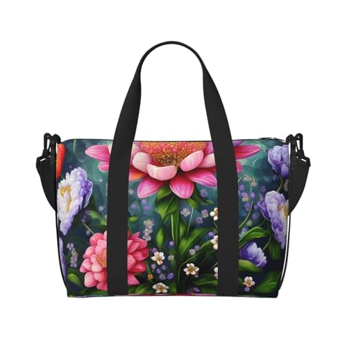 Sac à main tendance fleurs diamants imperméable voyage et sport