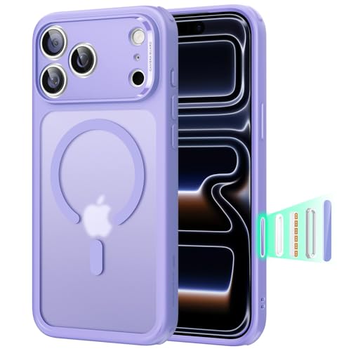 Image of ESR for iPhone 17 Pro Max Case, Camera Control Cover, Compatible with MagSafe Accessories, TPU, Military-Grade Drop Protection, Shock-Absorbing Air Guard Corners, Hybrid Series, Frosted Purple