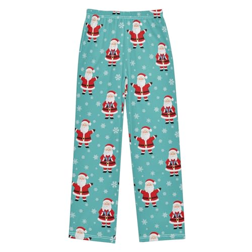 Boys' Pants Christmas Santa Claus Snowflake Jogger Pants Elastic Waist Trousers with Pockets S-XL