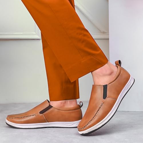 Image of Centrino Walking Loafers for Men | Shoes for Man Stylish | Casual Slip-On Lightweight Moccasins | Cushioned Insole | Breathable Comfortable | Hand-Stitched | Mens Loafer Shoes for Daily Office Outings (9495)