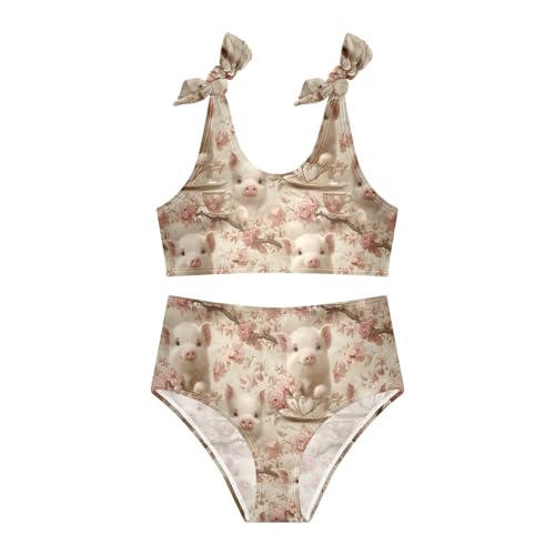 KLL Girls Swimsuits Cute 2-Piecing Bathing Suits with Adjustable Strap3