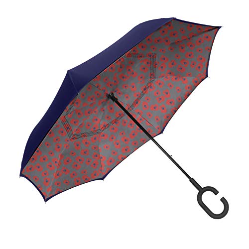Shedrain Unbelievabrella Inverted, Upside Down, Windproof & Rainproof Car Umbrella - Hands Free C-Shape Handle - Heavy Duty, Double Layer Reverse Canopy Protects Men & Women Outdoors From Wind & Rain (Inga) #TOP1
