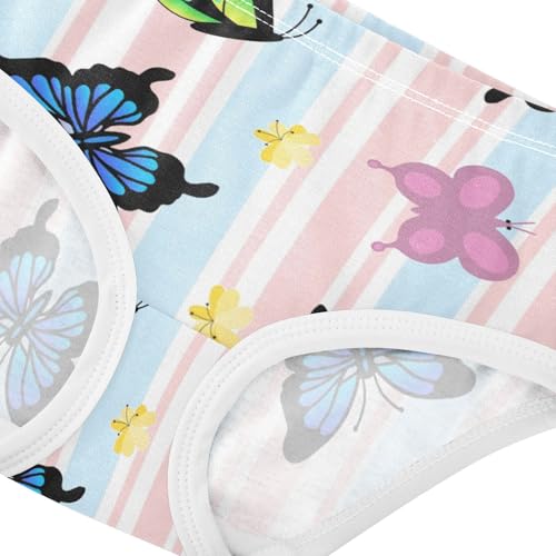 Girls' Underpants Kids Cotton Underwear Panties Briefs For Girl Age 2-8 Years Colorful Butterfly Pattern4