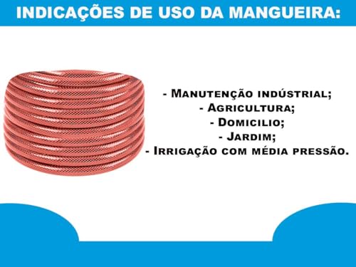 Genérico, Mangueira De Jardim Flex Granada Pvc 1/2