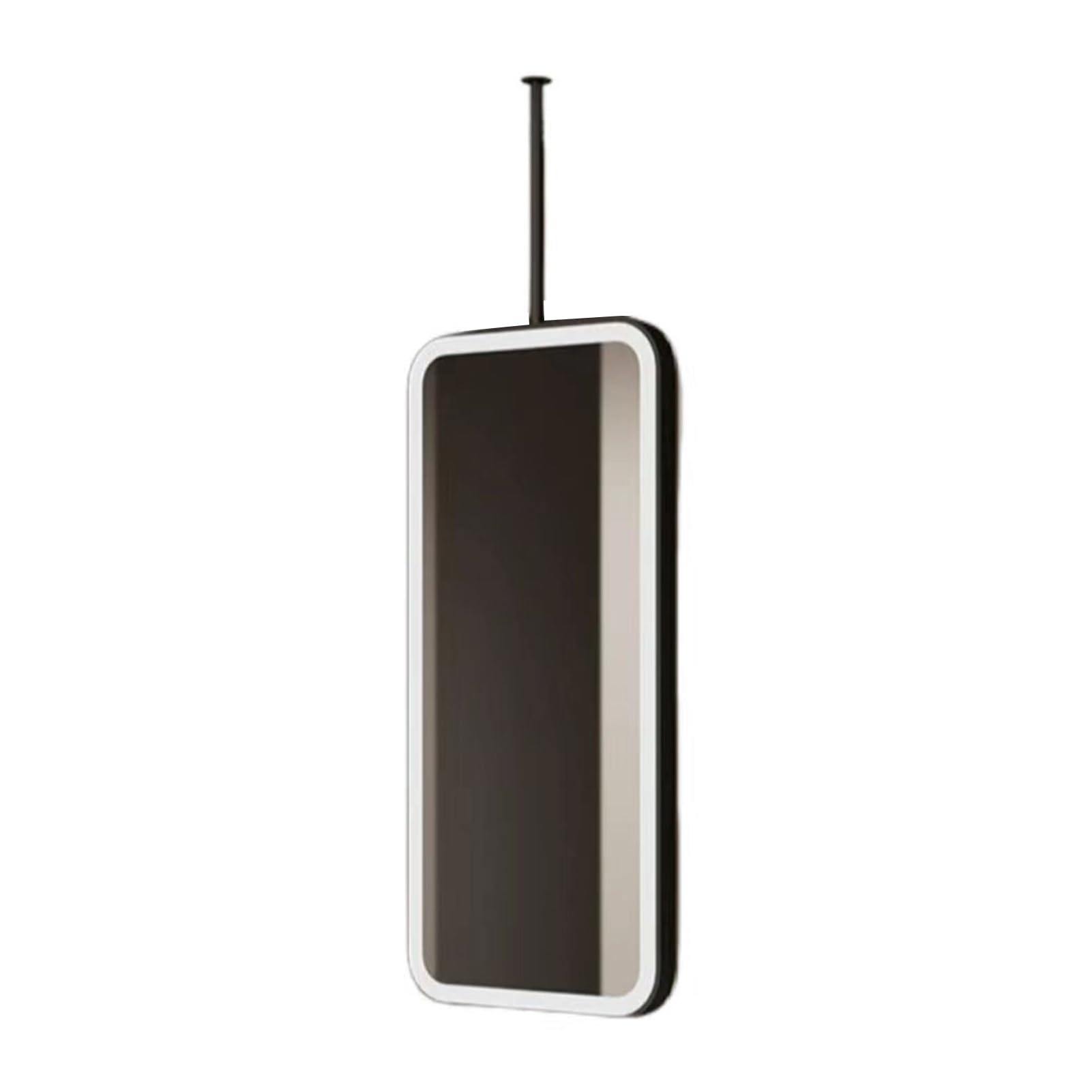 MESOVFCA Ceiling-Mounted LED Mirror with 3 Adjustable Colors, Suitable for Entryways and Cloakrooms(Black,40x80cm)