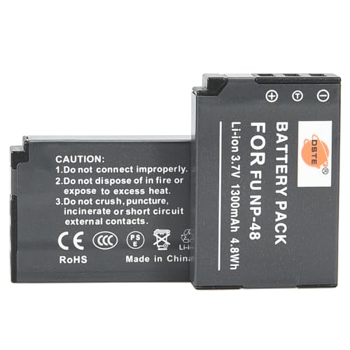 Baterías NP-48 DSTE 1300mAh de larga duración para Fuji XQ1 XQ2 2