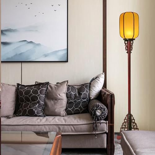 Lámpara de pie china clásica de madera maciza para crear un ambiente relajante en tu salón