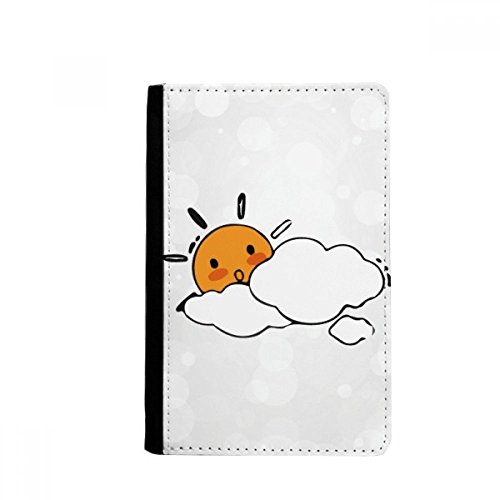 Cloud Weather Sun Illustration Pattern Passport Holder Notecase Burse Wallet Cover Card Purse