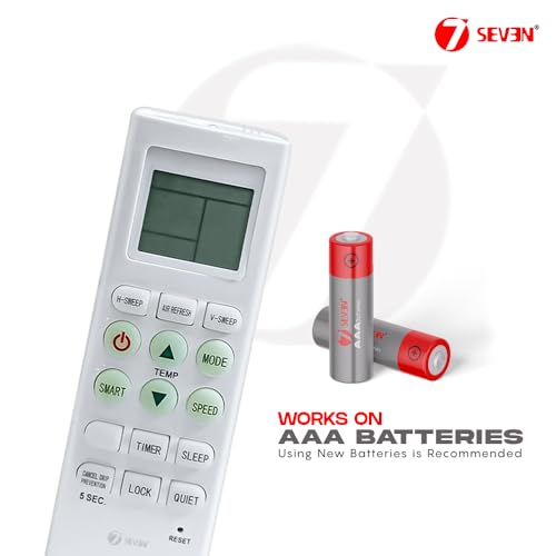 Image of 7SEVEN Compatible Air Conditioner remotes for Original Voltas AC Remote Control Suitable for 1 1.5 2 ton Split or Window ac - Match Exactly with Old Model 36E Remote for Better Performance