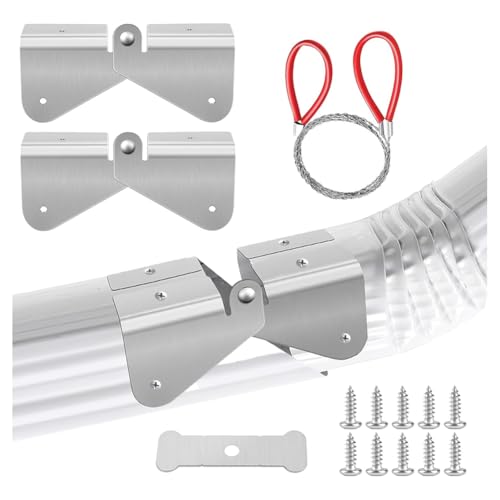 Kznifmk Bisagras para Bajantes de Canalones, 1 Par/2 Piezas de Bisagra de Extensión para Canalones, Bisagra de Extensión para Desagüe de Bajantes, para Canalones Rectangulares Cuadrados