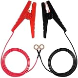 6.6FT Electric Fence Wire Connectors Jumper Leads Cable with Alligator Clips Electric Fence Charger for Solar Fence Charger, Electric Fence Tester,Wire Copper Fencing, Energizer Connector, 2PCS