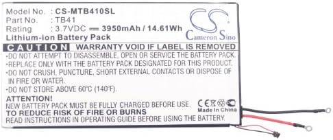 Cameron Sino 3950mAh Li-Polymer High-Capacity Replacement Batteries for Motorola Xoom 2, MZ615, MZ616, MZ617, Xoom 8.2, MZ609, fits Motorola SNN5900, SNN5900A, TB41