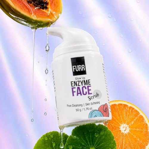 Image of FURR Glow Up Enzyme Face Scrub 50g | Fruit Facial | Detan | Exfoliate