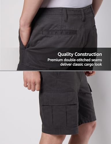 Image of Symbol Premium Men's Relaxed Fit Washed Cargo Shorts - Regular Fit | Pure Cotton (Available in Plus Sizes)