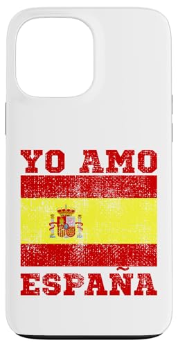 �O�����W �A���e�B�[�N���f�U�C�� I love Spain Espana �X�}�z�P�[�X iPhone 13 Pro Max �p