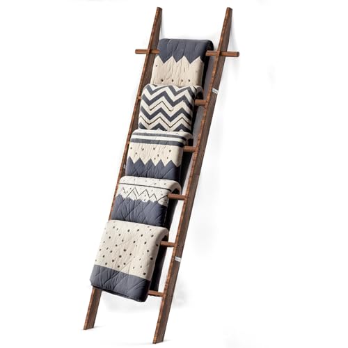 6-Tier Farmhouse Wooden Ladder