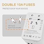 Universal Travel Adapter Worldwide- 35W GaN III/PD Fast Charge European Travel Plug Adapter with 3 USB-C& 2 USB-A Ports, International Power Adapter for US to Europe UK AUS Japan(Type C/G/A/I) (white) - Image 4