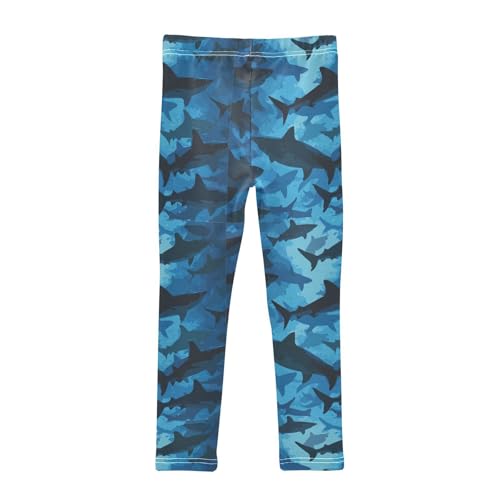 Swimming Sharks Girls Leggings Kids Yoga Pants Dance Active Tights 4T2