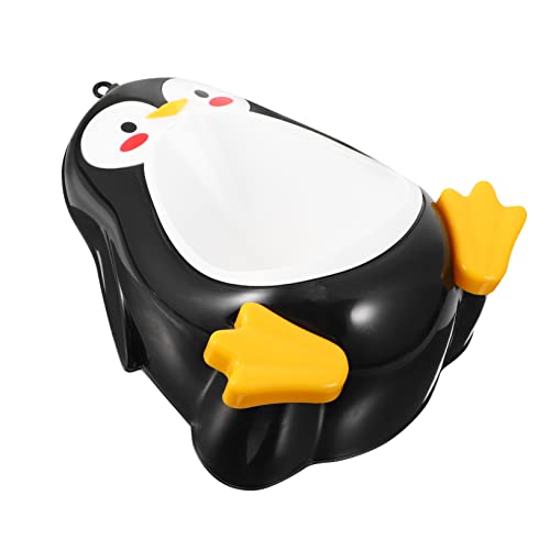 WATIIFUFU シー男の子用トレーニング小便器 立ち用トイレポット ペンギン型デザイン 軽量で設置簡単 取り外し可能な転水車付き
