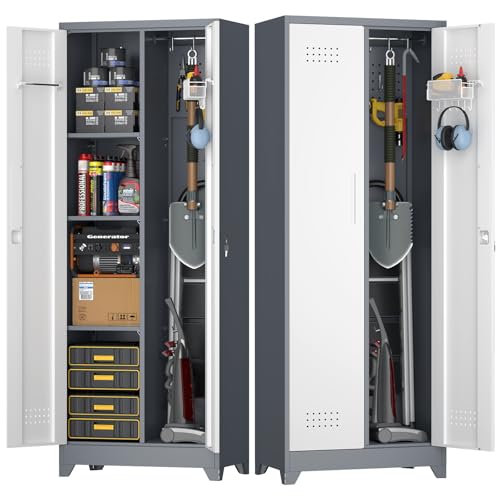 STEELIST Reinigungsschrank aus Stahl–Hoher Schrank für Putz-...