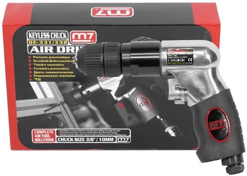 Miniatura 7 de M7 Motor de engranaje planetario taladro de aire conductor reversible con 38 ""Portabrocas sin llave (QE-331)