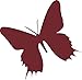 Schmetterling Aufkleber: Bordeaux, ca. 13,5 cm