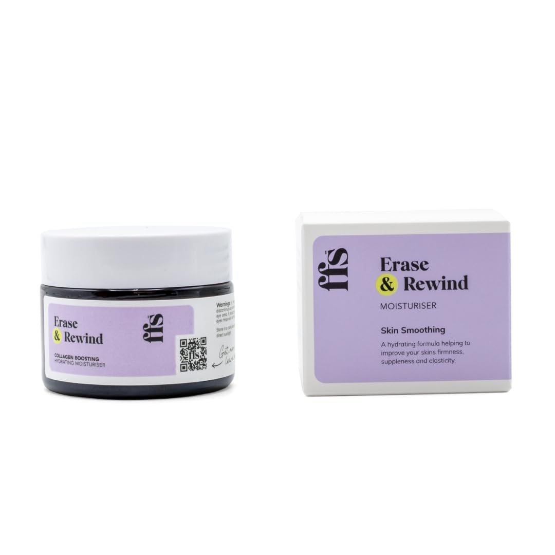 FFS Beauty Erase & Rewind: Collagen Boosting Hydrating Moisturiser, Anti Wrinkle Face Cream, Face Care, Collagen Cream, Vegan