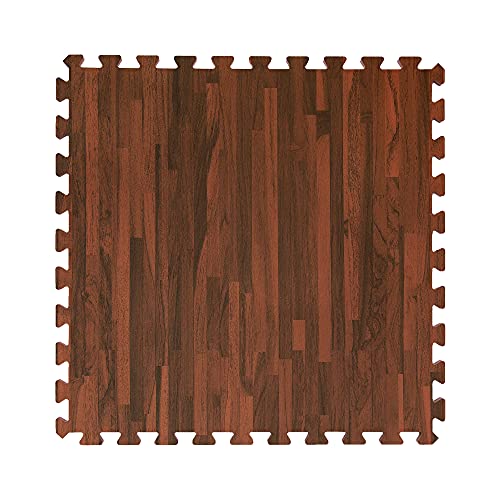 IncStores Premium Soft Wood Print Foam Flooring Tiles | Interlocking