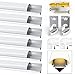 Produktbild 6 Pack LED Aluminium Profil, Jirvyuk Led Aluminium Leisten 1M/ 3.3ft V-Form Aluminium Extrusion Milchig Deckel Endkappen Metall Befestigungs Clips (Silber-V)
