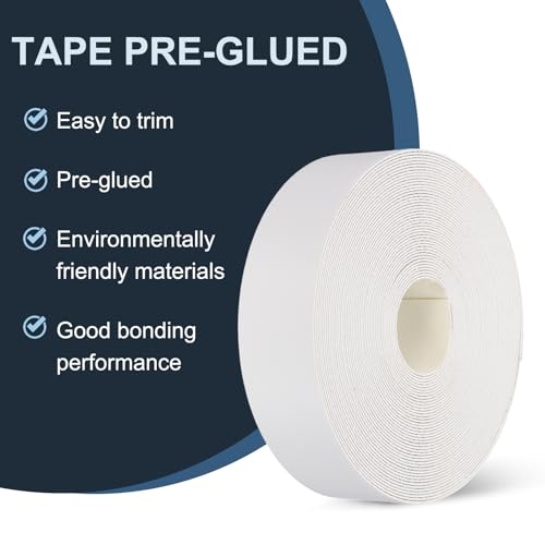 Cinta de chapa prepegada de madera contrachapada flexible de 50 pies blanca 5