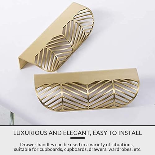 Poignées de bord en feuille d'or brossé pour customiser une commode - 6