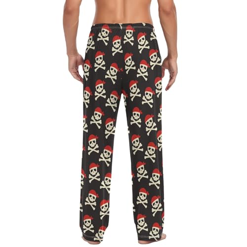 Men's Pajama Pants Super Soft Pirate Skull Sleep Lounge Pants Pjs Bottoms with Pockets2