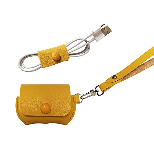 Leather Case for AirPods Pro with Keychain Strap and Cord Keeper, Jakarol Cover