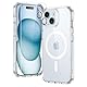 ESR für iPhone 15 Hüllen Set, 1 Displayschutzfolie aus gehärtetem Glas, 1 Satz Kamera Schutzfolien, Militärnorm Schutz, vergilbungs- und kratzfestes MagSafe Handy Case, Classic Serie, Klares