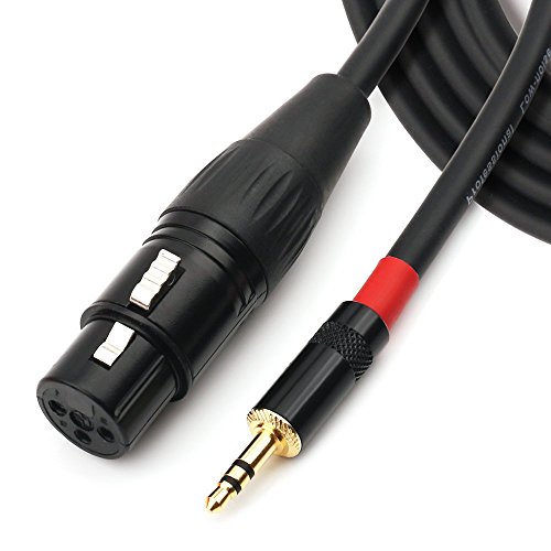 Nanyi 3.5 MM TRSステレオMale to XLR Female相互接続オーディオマイクケーブル 3M