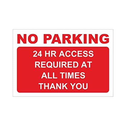 No Parking Sign - Large Self adhesive Sticker - Private Property, Parking, Clamping, Disabled, Driveway, Do not block (Gates In Constant Use) (No Parking Gates in Constant Use) Cover