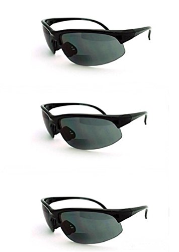 3 Pairs Men and Women Sunglasses with Bifocal Reading Lens Half Rim Sports Fashion