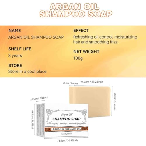 Shampoing solide argan contre les cheveux gras et les frisottis rebelles lot de 2