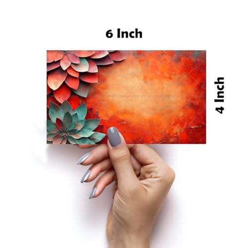 Image of SiddArtify Floral Wall Art Prints Set - Abstract Botanical Poster Decor for Living Room Bedroom Office - Set of 2-4x6 Inch - Board (Pack of 6) - Sticker (Pack of 6)