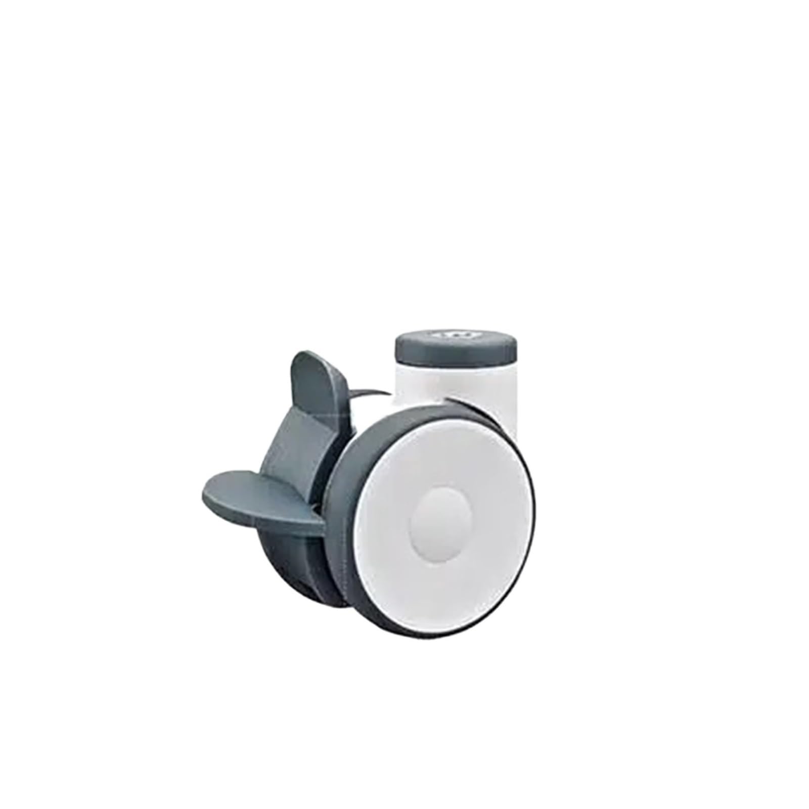 MXXDMOPD 1 Piece/4 inch TPR Double Caster Universal Wheel/Screw Rod/top Hole/Flat Bottom Silent Medical Equipment Wheel(B-2)