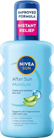 NIVEA SUN Nawilżający balsam po opalaniu w sprayu z Bio-Aloesem, Witaminą E i Kwasem Hialunorowym 200 ml