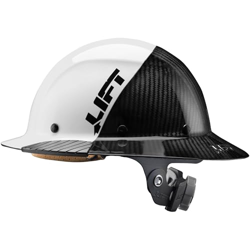 LIFT Safety HDF50C-20CK DAX Carbon Fiber Full Brim 50-50, White/Black Camo