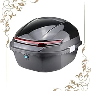 Evports Motorcycle Rear Trunk With 2 Keys Universal Motorcycle Abs Hard Shell Top Case Top Box For Motorcycle 50L 1 Full Helmet/Black 8 41ybzdroafl. sl500 . ss300