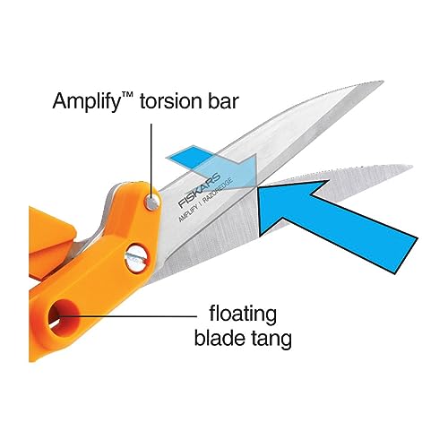 Fiskars Amplify RazorEdge Fabric Scissors - 10" Heavy Duty Fabric Shears with Ergonomic Handle - Orange - image 3