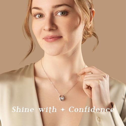 ARINZA Moissanite Necklace for Women, 1 Ct 925 Sterling Silver Dancing Diamond Pendant, 18+2 Inch Chain, Valentine’s Day Christmas Gift for Her, Wife, Mom, Anniversary, Birthday2